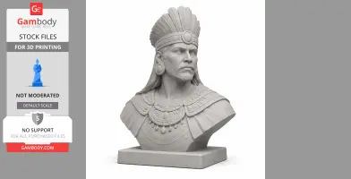 Atahualpa Bust - Historical Warrior STL