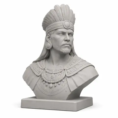 Atahualpa Bust - Historical Warrior STL