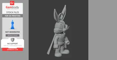 Bugs Bunny Superman Ring Figure - Mashup Figure STL