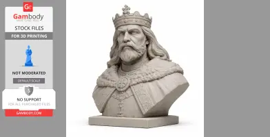 Boleslaw the Brave Bust - Historical Warrior STL