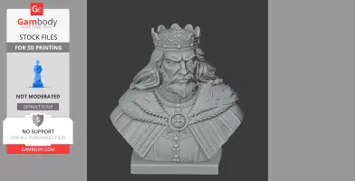 Boleslaw the Brave Bust - Historical Warrior STL