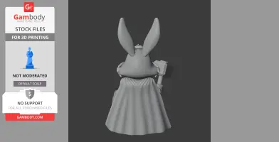 Bugs Bunny Thor Ring Figure - Mashup Figure STL