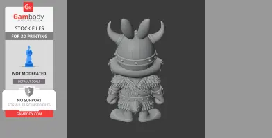 Bugs Bunny Viking Ring Figure - Mashup Figure STL