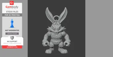 Bugs Bunny Werewolf Ring Figure - Mashup Figure STL