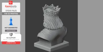 Casimir the Great Bust - Historical Warrior STL