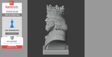 Casimir the Great Bust - Historical Warrior STL