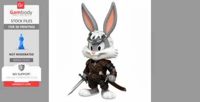 Bugs Bunny Witcher Ring Figure - Mashup Figure STL