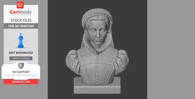 Catherine de Medici Bust - Historical Warrior STL