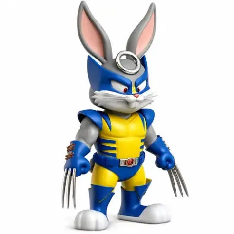 Bugs Bunny Wolverine Ring Figure - Mashup Figure STL