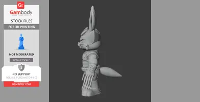 Bugs Bunny Wolverine Ring Figure - Mashup Figure STL