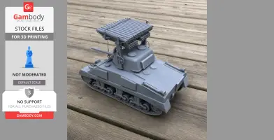Calliope Sherman tank - Tank Model STL