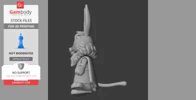Bugs Bunny Zeus Ring Figure - Mashup Figure STL