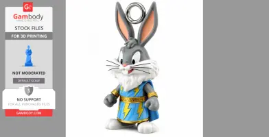 Bugs Bunny Zeus Ring Figure - Mashup Figure STL