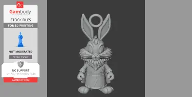 Bugs Bunny Zeus Ring Figure - Mashup Figure STL