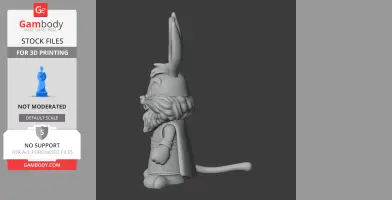 Bugs Bunny Zeus Ring Figure - Mashup Figure STL