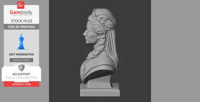 Catherine the Great Bust - Historical Warrior STL