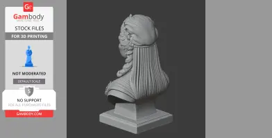Catherine the Great Bust - Historical Warrior STL