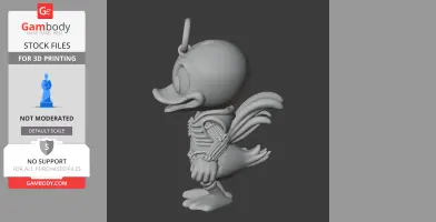 Donald Duck Alien Xenomorph Ring Figure - Mashup Figure STL