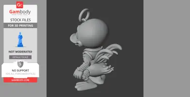 Donald Duck Alien Xenomorph Ring Figure - Mashup Figure STL