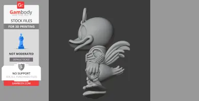 Donald Duck Alien Xenomorph Ring Figure - Mashup Figure STL