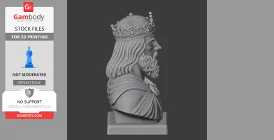 Charlemagne Bust - Historical Warrior STL