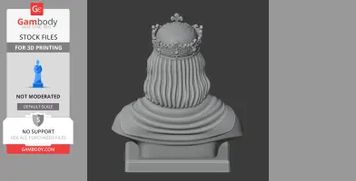Charlemagne Bust - Historical Warrior STL