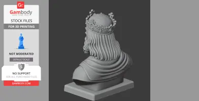 Charlemagne Bust - Historical Warrior STL
