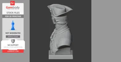 Charles XII of Sweden Bust - Historical Warrior STL
