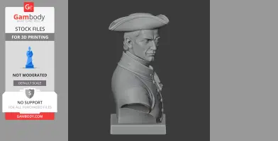 Charles XII of Sweden Bust - Historical Warrior STL