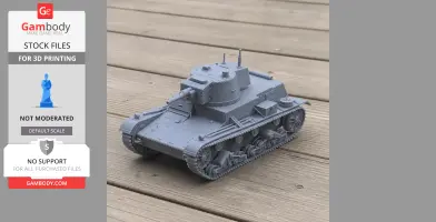 7TP (Polish) tank - Tank Model STL