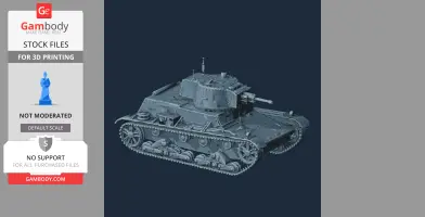 7TP (Polish) tank - Tank Model STL