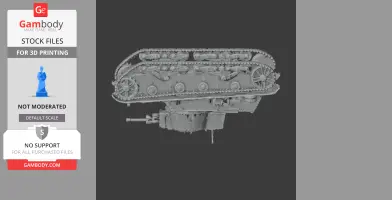 7TP (Polish) tank - Tank Model STL