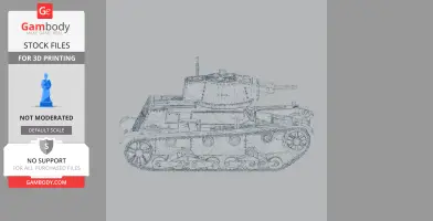7TP (Polish) tank - Tank Model STL
