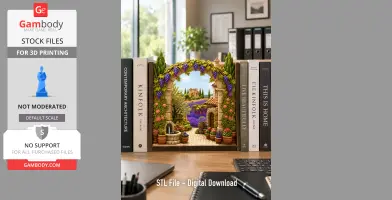 Tuscan Vineyard Book Nook STL File for 3D Print