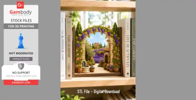 Tuscan Vineyard Book Nook STL File for 3D Print
