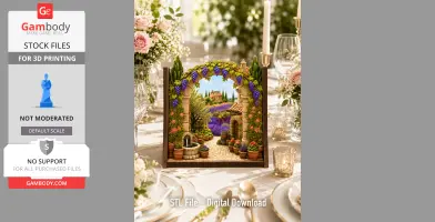 Tuscan Vineyard Book Nook STL File for 3D Print
