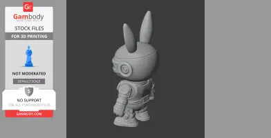 Bugs Bunny Robocop Ring Figure - Mashup Figure STL