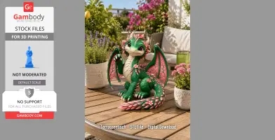 Blossom Baby Dragon STL File for 3D Print