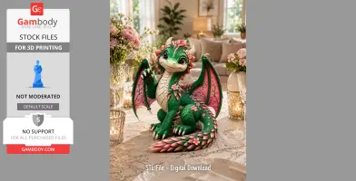 Blossom Baby Dragon STL File for 3D Print