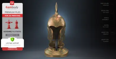 High Elven Helm 3D Printer Files | Assembly