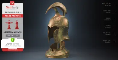 High Elven Helm 3D Printer Files | Assembly