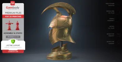 High Elven Helm 3D Printer Files | Assembly
