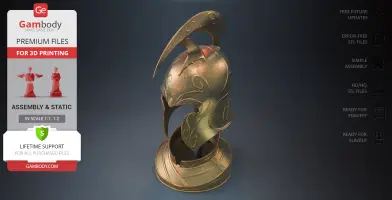 High Elven Helm 3D Printer Files | Assembly