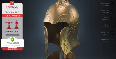 High Elven Helm 3D Printer Files | Assembly