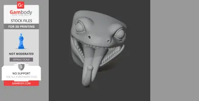 Salamander HEAD WALL HANGER COAT AND - Animal Wall Hook STL