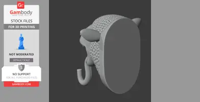 Sheep HEAD WALL HANGER COAT AND KEY - Animal Wall Hook STL