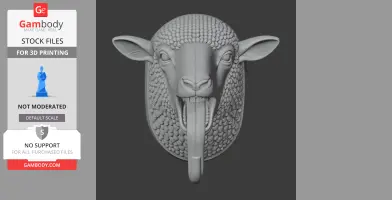 Sheep HEAD WALL HANGER COAT AND KEY - Animal Wall Hook STL