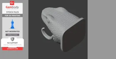 Snake Head Wall Hanger Coat and Key - Animal Wall Hook STL