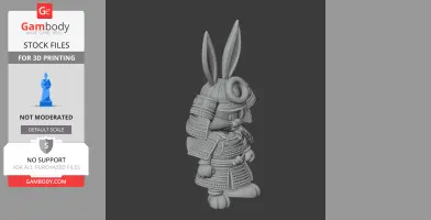 Bugs Bunny Samurai Ring Figure - Mashup Figure STL