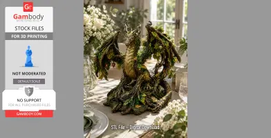 Ancient Oak Guardian Dragon STL File for 3D Print